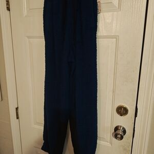 Free People Deep Blue Track Pants
